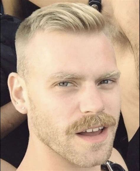 blonde mustache